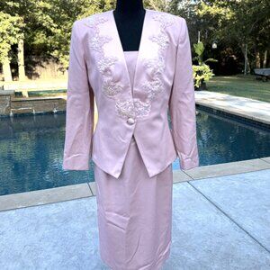 Very Pretty Embellished 2 Piece Nah Nah Collection Dress and Jacket Set- Size 12